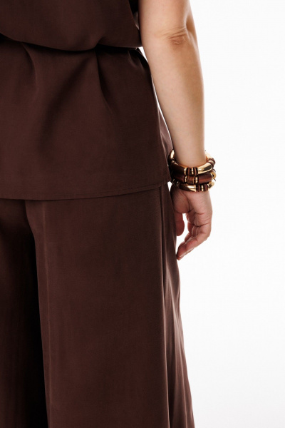 Блуза, брюки, пояс ANIDEN 61111-1 коричевый - фото 9