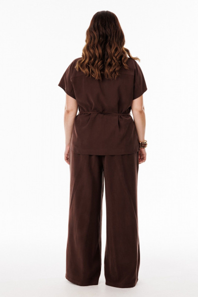 Блуза, брюки, пояс ANIDEN 61113-1 коричевый - фото 6