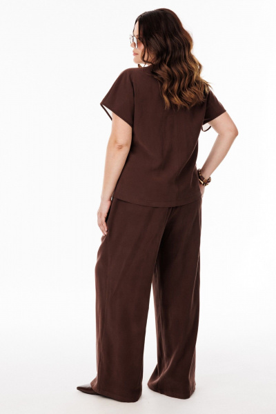 Блуза, брюки ANIDEN 61114-1  коричевый - фото 11