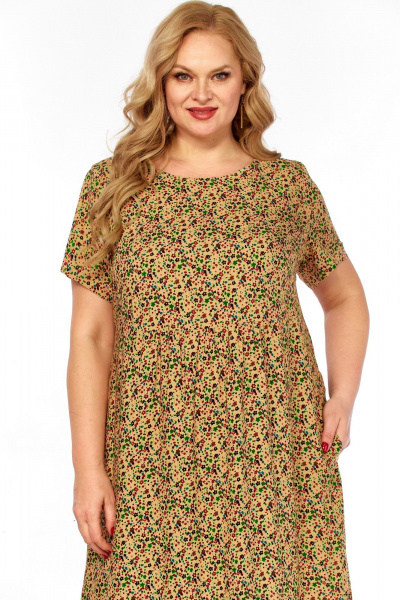 Платье LadyThreeStars 2681 янтарный - фото 5