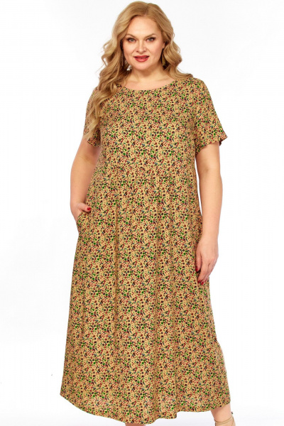 Платье LadyThreeStars 2681 янтарный - фото 3