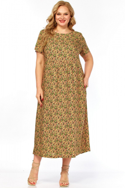 Платье LadyThreeStars 2681 янтарный - фото 2