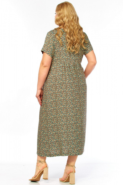 Платье LadyThreeStars 2580 мятный-принт - фото 9