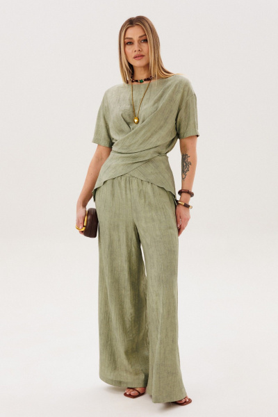 Блуза, брюки Fantazia Mod 5405 олива - фото 6