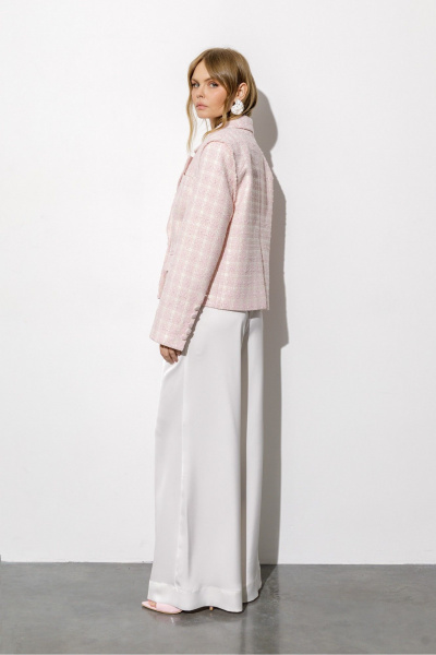 Брюки, жакет PiRS 6793 розовый+белый - фото 8