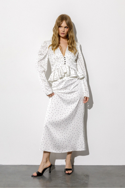 Блуза, юбка PiRS 6795 белый - фото 1