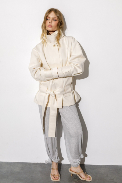 Тренч PiRS 6798 сливочный - фото 1