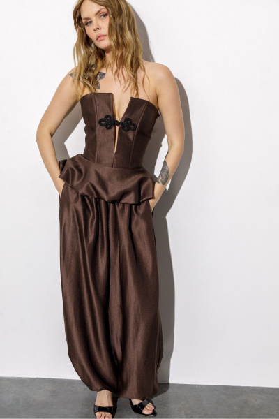 Брюки, корсет PiRS 6800 шоколадный - фото 2