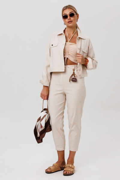 Брюки Anelli 1565. мальдивский-песок - фото 1