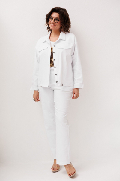 Жакет Anelli 1816 четкий-белый - фото 8