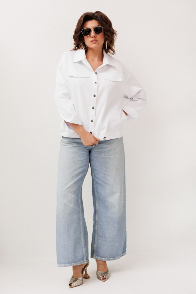 Жакет Anelli 1816 четкий-белый - фото 6