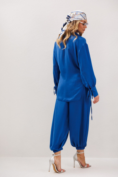 Блуза, брюки Anastasia м-1357 васильковый - фото 19