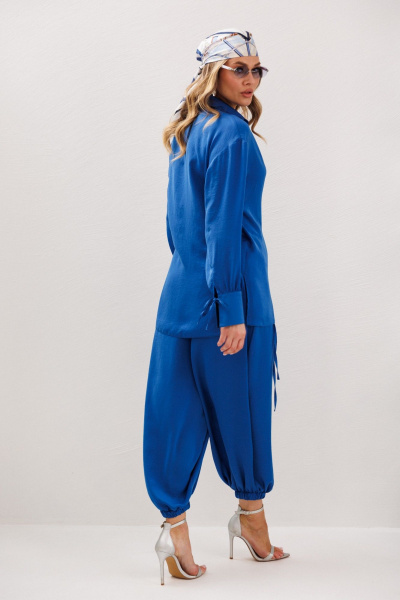 Блуза, брюки Anastasia м-1357 васильковый - фото 18