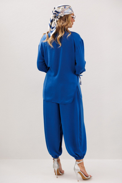 Блуза, брюки Anastasia м-1357 васильковый - фото 16