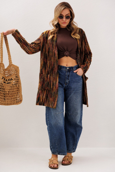 Кардиган Anastasia м-1278 бордо - фото 8