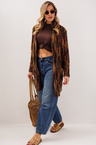 Кардиган Anastasia м-1278 бордо - фото 6