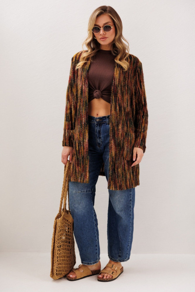 Кардиган Anastasia м-1278 бордо - фото 2