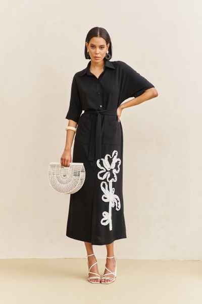 Платье FLAIM 2098 черный - фото 1