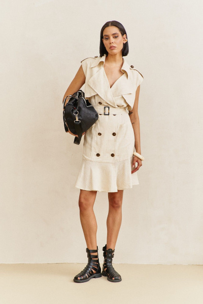 Платье FLAIM 2103 бежевый - фото 1