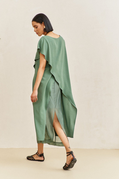 Платье FLAIM 2104 зеленый-мох - фото 6
