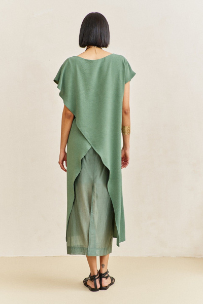 Платье FLAIM 2104 зеленый-мох - фото 5