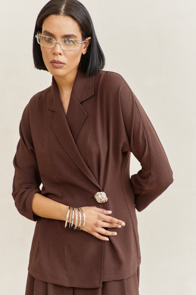 Брюки, жакет FLAIM 2115 коричневый - фото 3