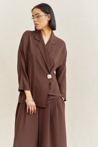 Брюки, жакет FLAIM 2115 коричневый - фото 2