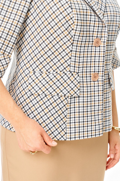 Жакет, юбка VI ORO VR-1247 бежевый - фото 10