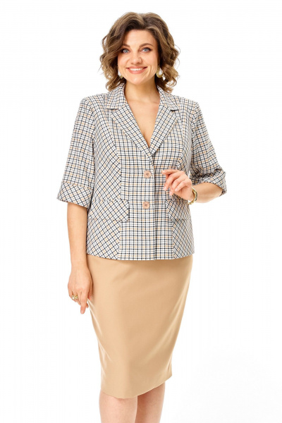 Жакет, юбка VI ORO VR-1247 бежевый - фото 7