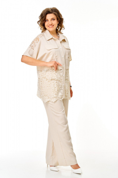 Блуза, брюки VI ORO VR-1271 молоко - фото 16
