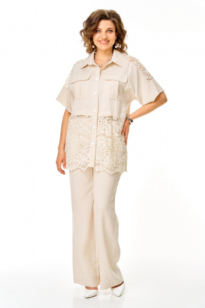 Блуза, брюки VI ORO VR-1271 молоко - фото 15