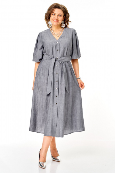 Платье VI ORO VR-1275 стальной - фото 11