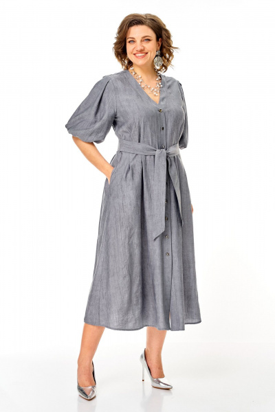 Платье VI ORO VR-1275 стальной - фото 10