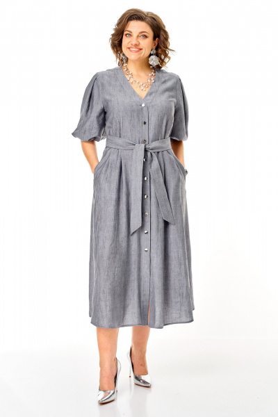 Платье VI ORO VR-1275 стальной - фото 9