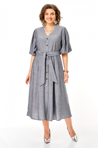 Платье VI ORO VR-1275 стальной - фото 6