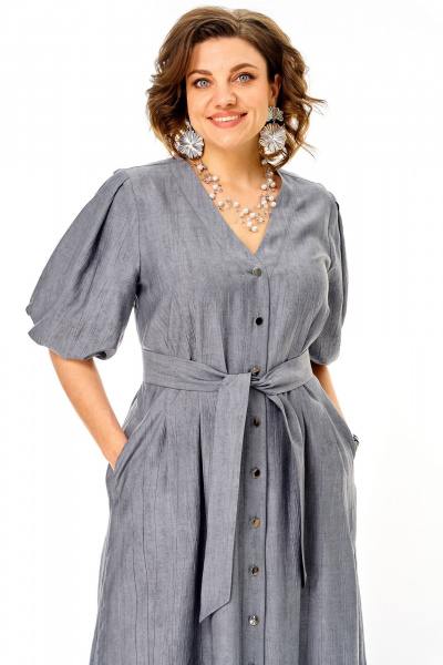 Платье VI ORO VR-1275 стальной - фото 3