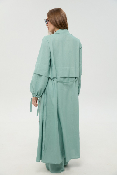 Брюки, кардиган, топ NikVa 976-10 мята - фото 2