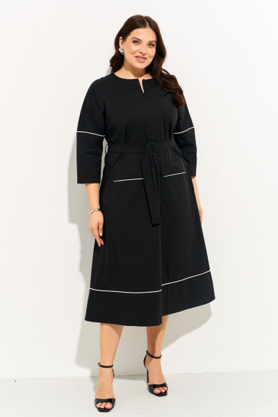 Платье IVA 1716 черный - фото 1