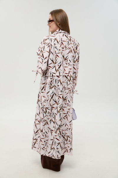 Брюки, кардиган, топ NikVa 976-18 шоколад_и_листья_мультиколор - фото 6