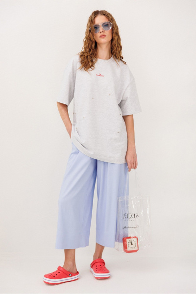 Футболка Butеr 3328 серый-меланж - фото 7