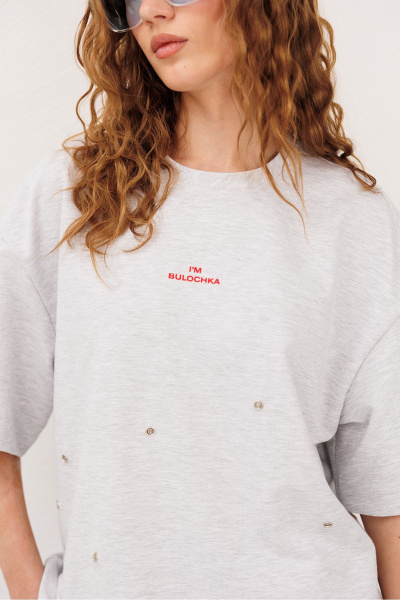 Футболка Butеr 3328 серый-меланж - фото 2