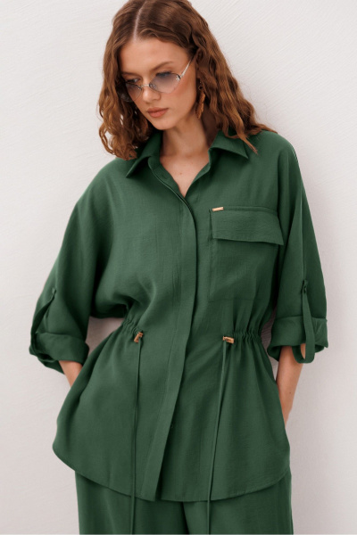 Брюки, рубашка Butеr 3336 изумруд - фото 5