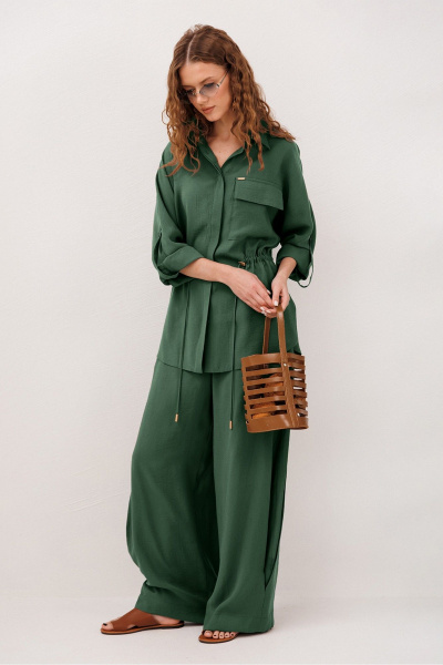 Брюки, рубашка Butеr 3336 изумруд - фото 2