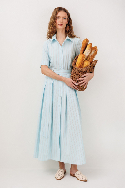 Платье Butеr 3341 небесная-полоска - фото 1