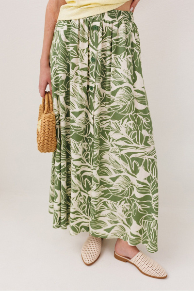 Юбка Butеr 3342 принт-листья - фото 2