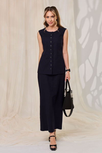 Жилет, юбка Golden Valley 6716 темно-синий - фото 1