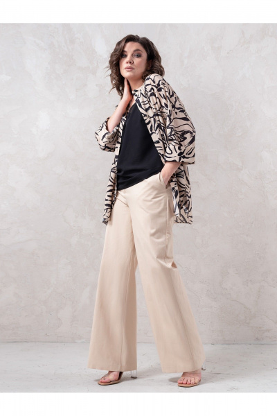 Брюки Erika С-145-1 бежевый - фото 3