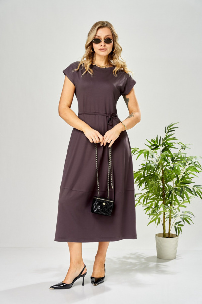 Платье AVA fashion М-199 баклажан - фото 11