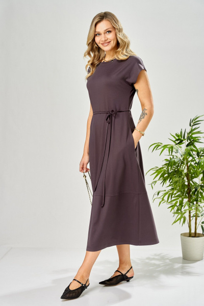 Платье AVA fashion М-199 баклажан - фото 9