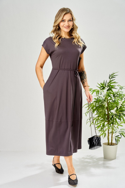 Платье AVA fashion М-199 баклажан - фото 3
